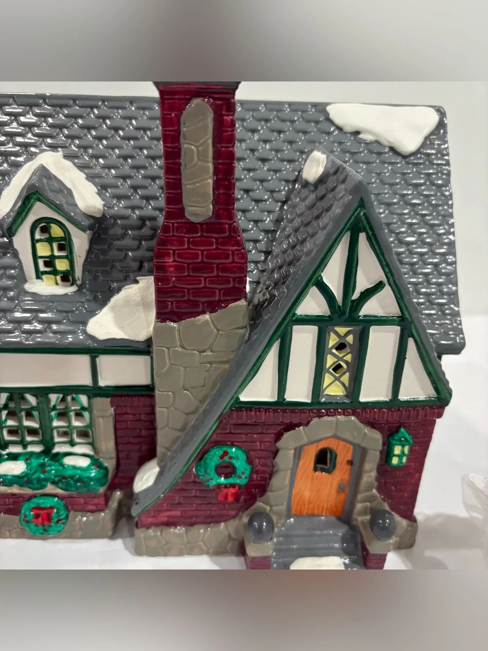Department 56 Snow Village “OAK GROVE TUDOR” Robison HD Christmas House RETIRED